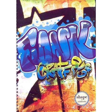 Τετράδιο σπιράλ Shape Graffiti 3 Θεμάτων 17x24cm 180 σελίδες διάφορα σχέδια - Ανακάλυψε Τετράδια σχολικά για μαθητές και φοιτητές, για το γραφείο ή το σπίτι με εντυπωσιακά εξώφυλλα για να κερδίσεις τις εντυπώσεις.